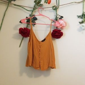 Forever 21 Cropped Button Front Top